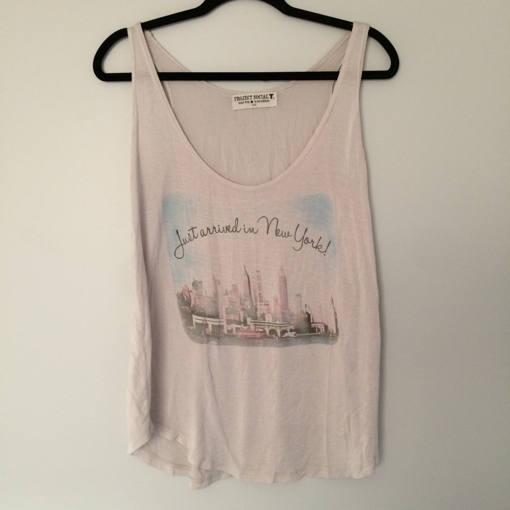 Project Social T Light grey Top